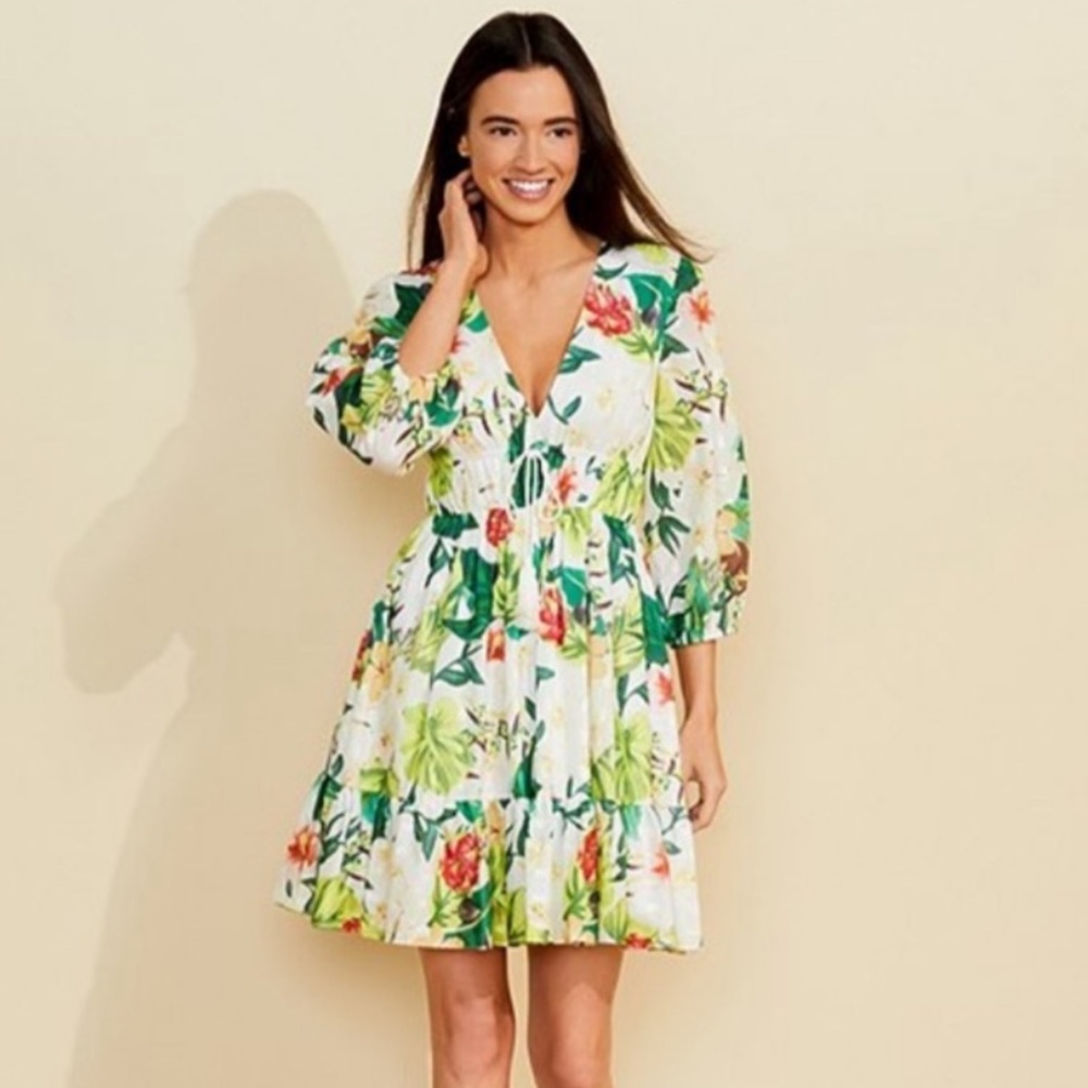 Antonio Melani Green Floral Dress
